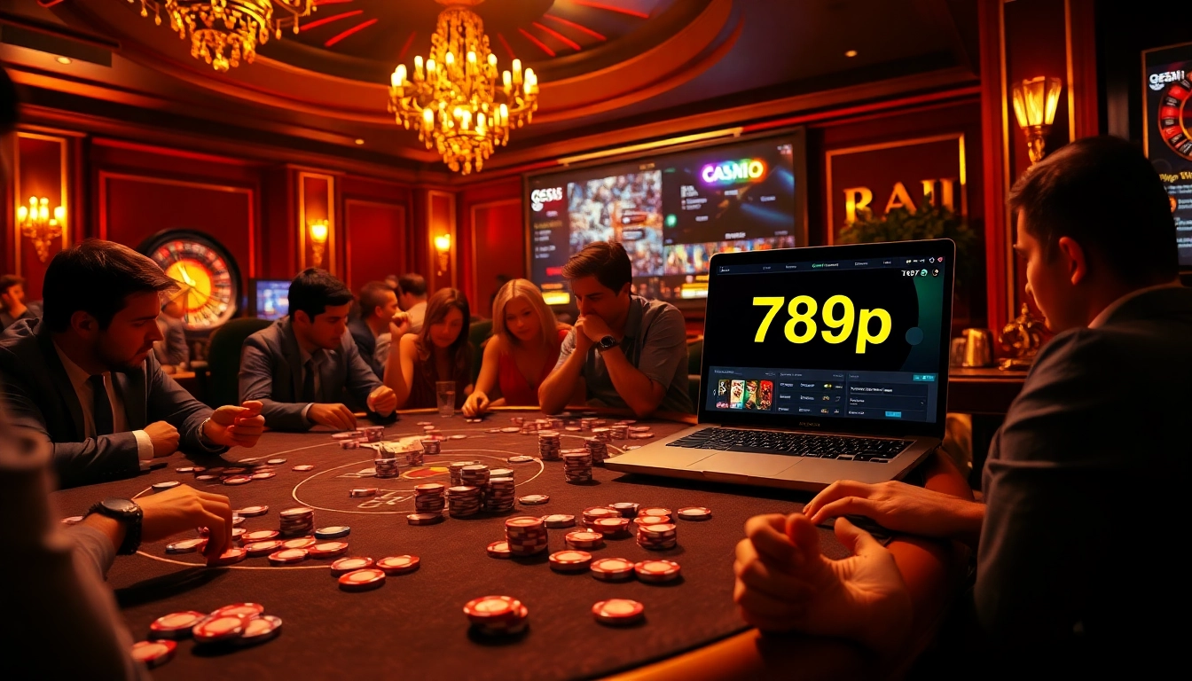 Experience high-stakes poker action at 789p, showcasing intense players and vibrant chips.